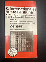 Cover 3. Internationales Russell-Tribunal (Hrsg.) - Zur Situation der Menschenrechte in der Bundesrepublik Deutschland Band 1